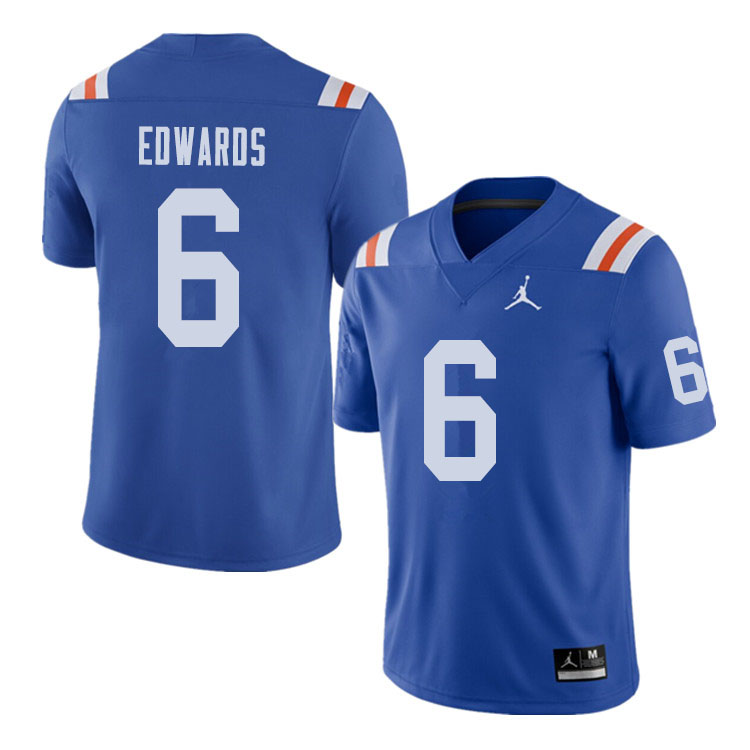 Jordan Brand Men #6 Brian Edwards Florida Gators Throwback Alternate College Football Jerseys Sale-R